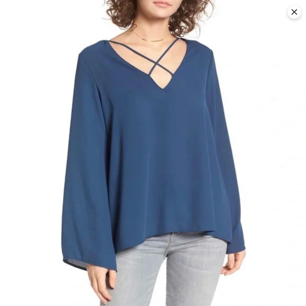 EUC Lush Mauve Cross Front
Blouse Size M